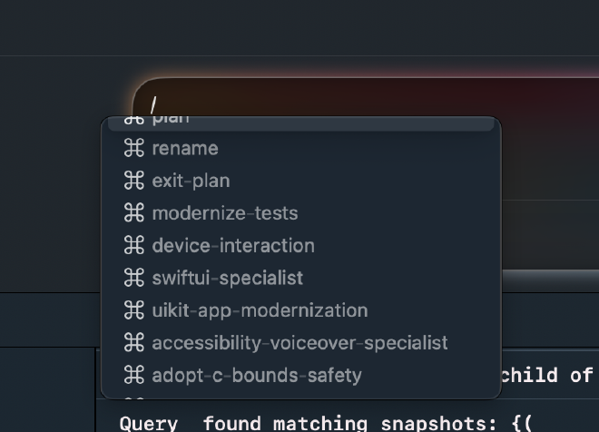 Xcode built-in skills