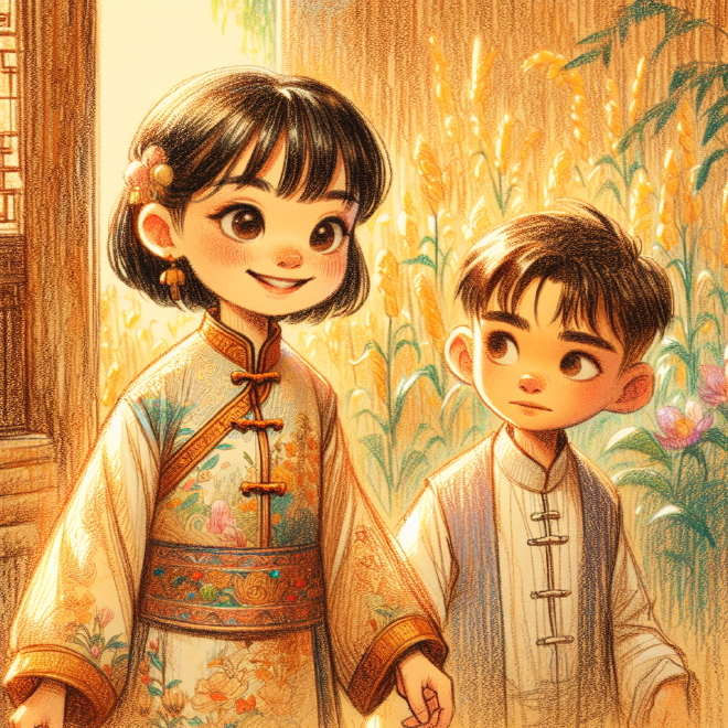 Lili invites Xiaoming over to share her new tea set and teach him about Chinese tea culture, resulting in a pleasant afternoon of tea and conversation.