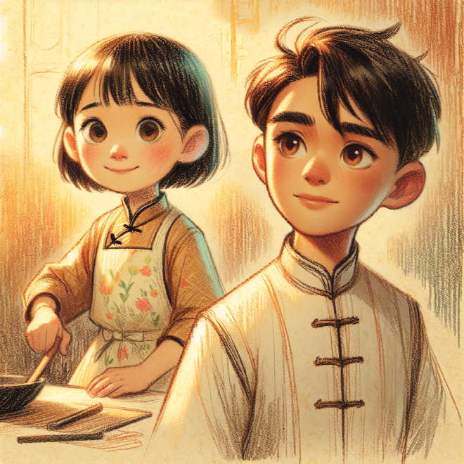 Driven by a dream and supported by a friend's encouragement, Xiao Ming perseveres through initial cooking failures to eventually become a skilled chef.