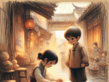 Inspired by the Qixi Festival story, Xiaoming crafts a paper Magpie Bridge and a heartfelt card to express his love and gratitude to his hardworking mother. Xiaoming's thoughtful gift brings joy to his mother, making it the best Qixi Festival for both of them.