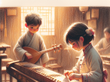 Lili, inspired by a Guzheng performance, perseveres through difficult practice to master the instrument and prove her dedication to her skeptical friend.