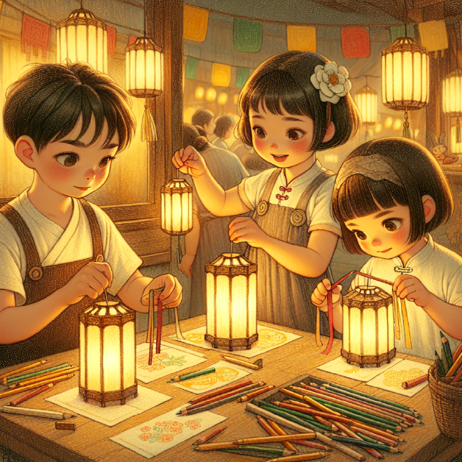 Xiao Ming and Lili prepare for a Lantern Festival riddle competition by creating riddles together, practicing with their parents at home to build confidence, and ultimately performing well in the actual competition where they win a small prize.