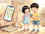 Xiao Ming and Lili planned a trip with Lili's family to see flower fields in the countryside for May Day, but their paper map was accidentally knocked off the table by Xiao Ming and then dragged under the sofa and ruined by Lili's cat. Lili suggested using a phone map instead, and they successfully found the route, enjoyed the beautiful flowers, and had a wonderful day together.